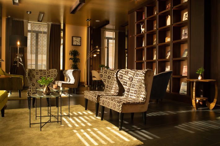 Palazzo Navona lobby, where Roman hospitality meets elegant design. Photo courtesy of Palazzo Navona.