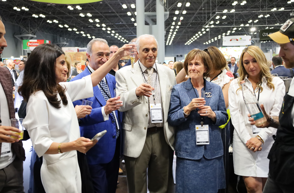 Salvatore Salzarulo (center) with his family at the 2023 Fancy Food Show.