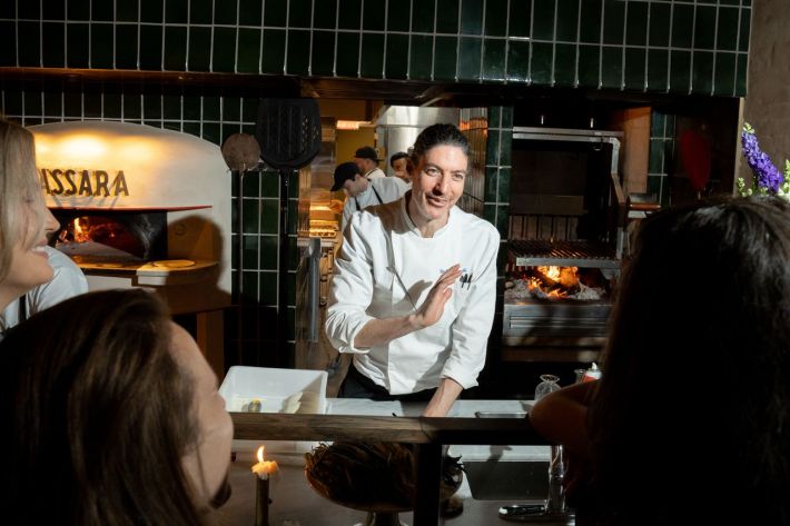 Chef Stefano Secchi at the Massara opening in NYC.
