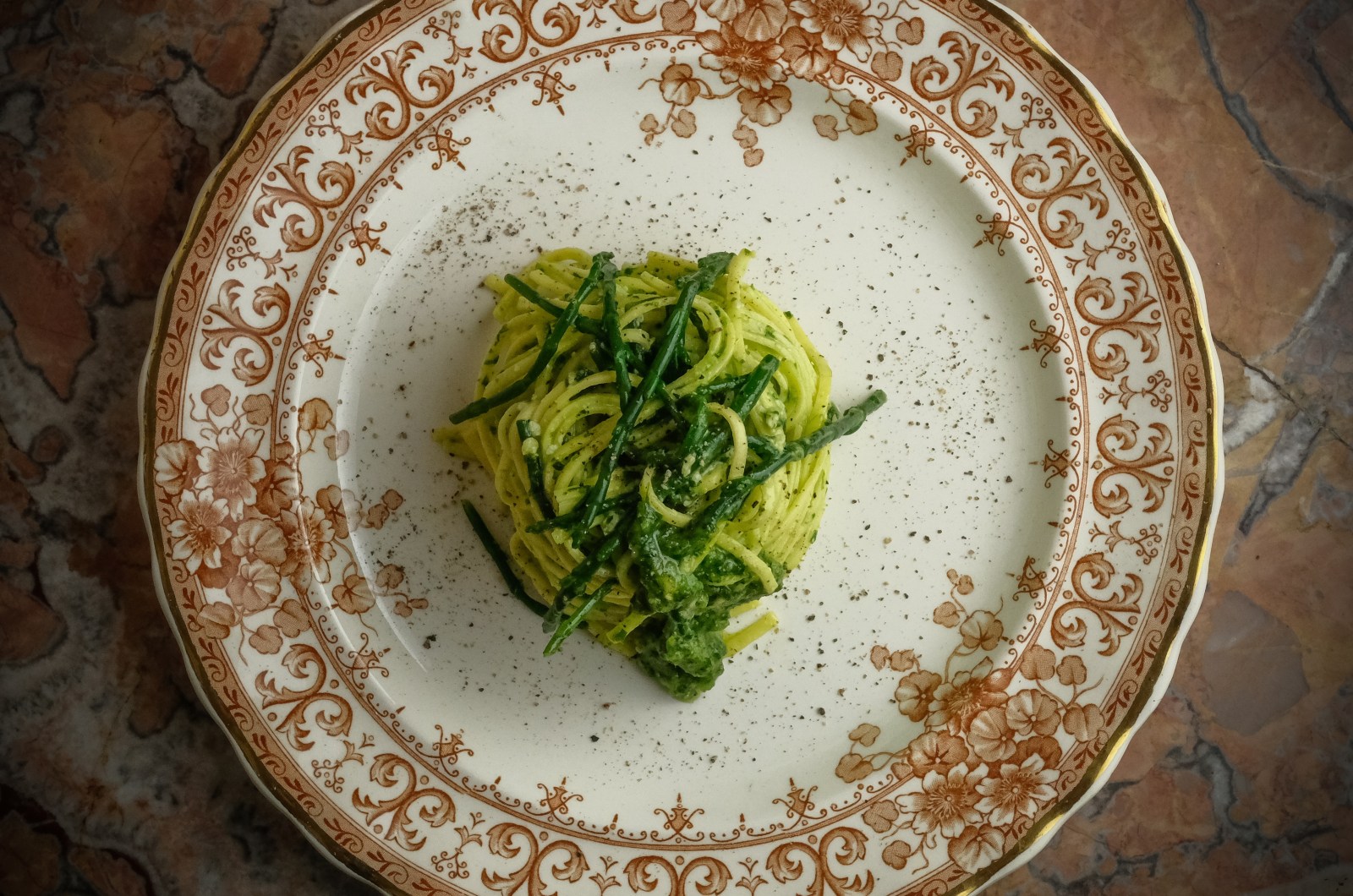 Filini in Wild Garlic Pesto with Samphire