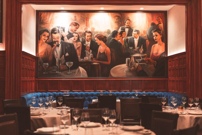 The classic dining room at Delmonico’s in New York City. Courtesy of Delmonico's.