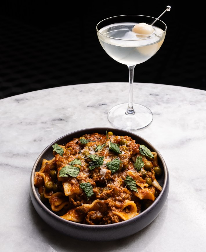 Housemade pasta with meat sauce at FOLK restaurant in Park Slope, Brooklyn