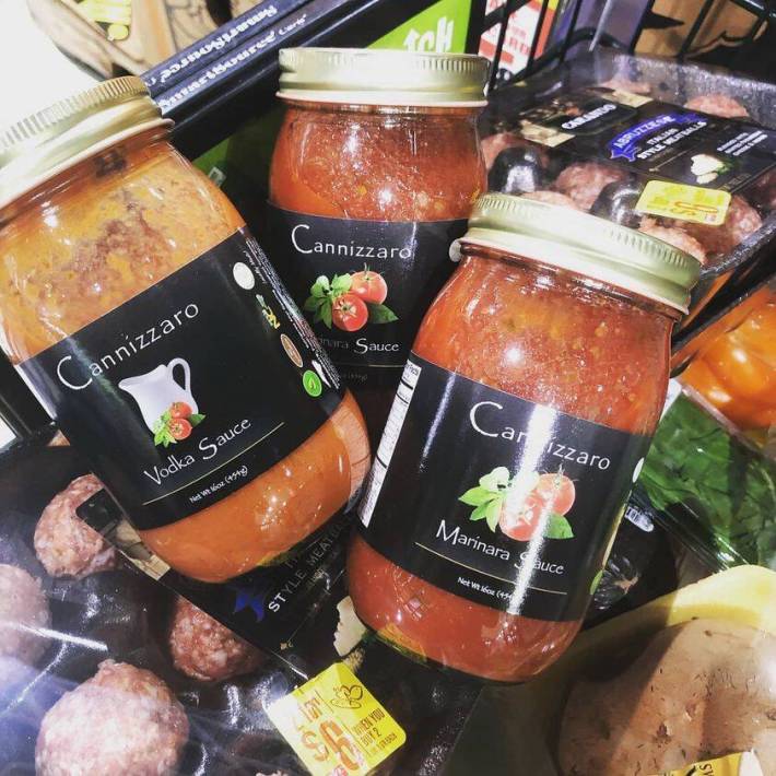 Cannizzaro Sauces lineup featuring marinara, vodka sauce, and arrabbiata made in small batches.