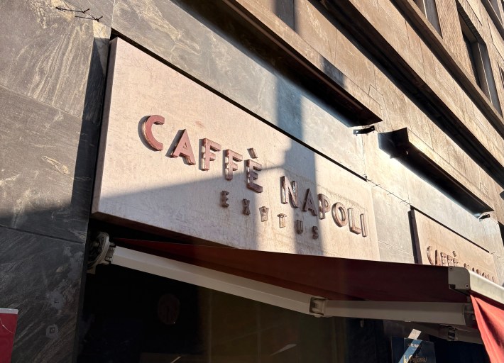 Exterior of Café Napoli near Milano Centrale in Milan