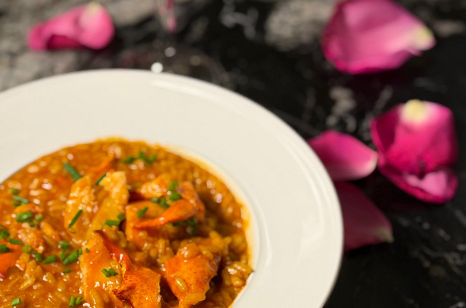 Lobster Risotto with Tomato, Prosecco & Saffron