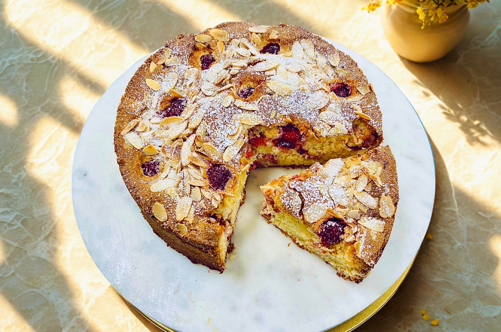 Gluten Free Amaretto-Raspberry Cake