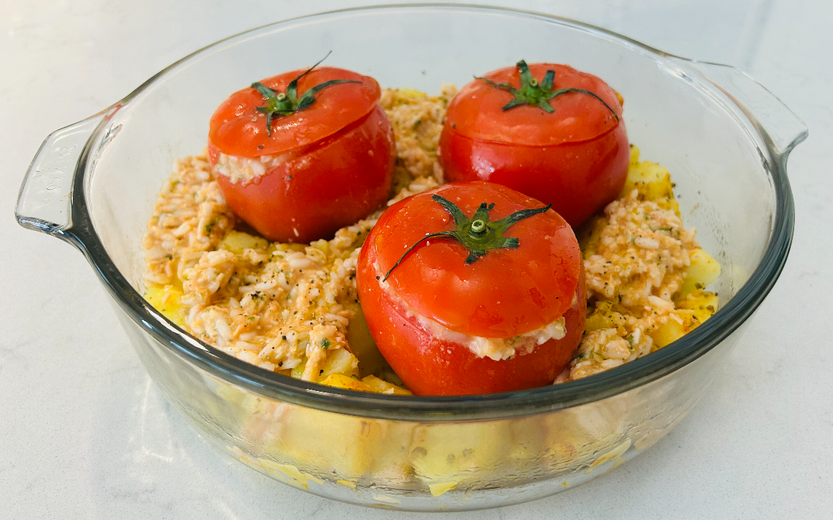 Roman Rice Stuffed Tomatoes: Pomodori Ripieni di Riso
