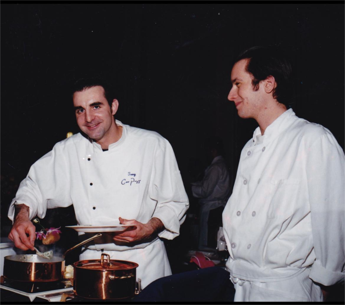 Jordan (right) with Chef Tony Priolo of Coco Pazzo in Chicago.