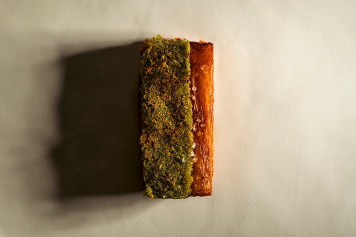 Melanzana eggplant dish served at Due Camini in Puglia