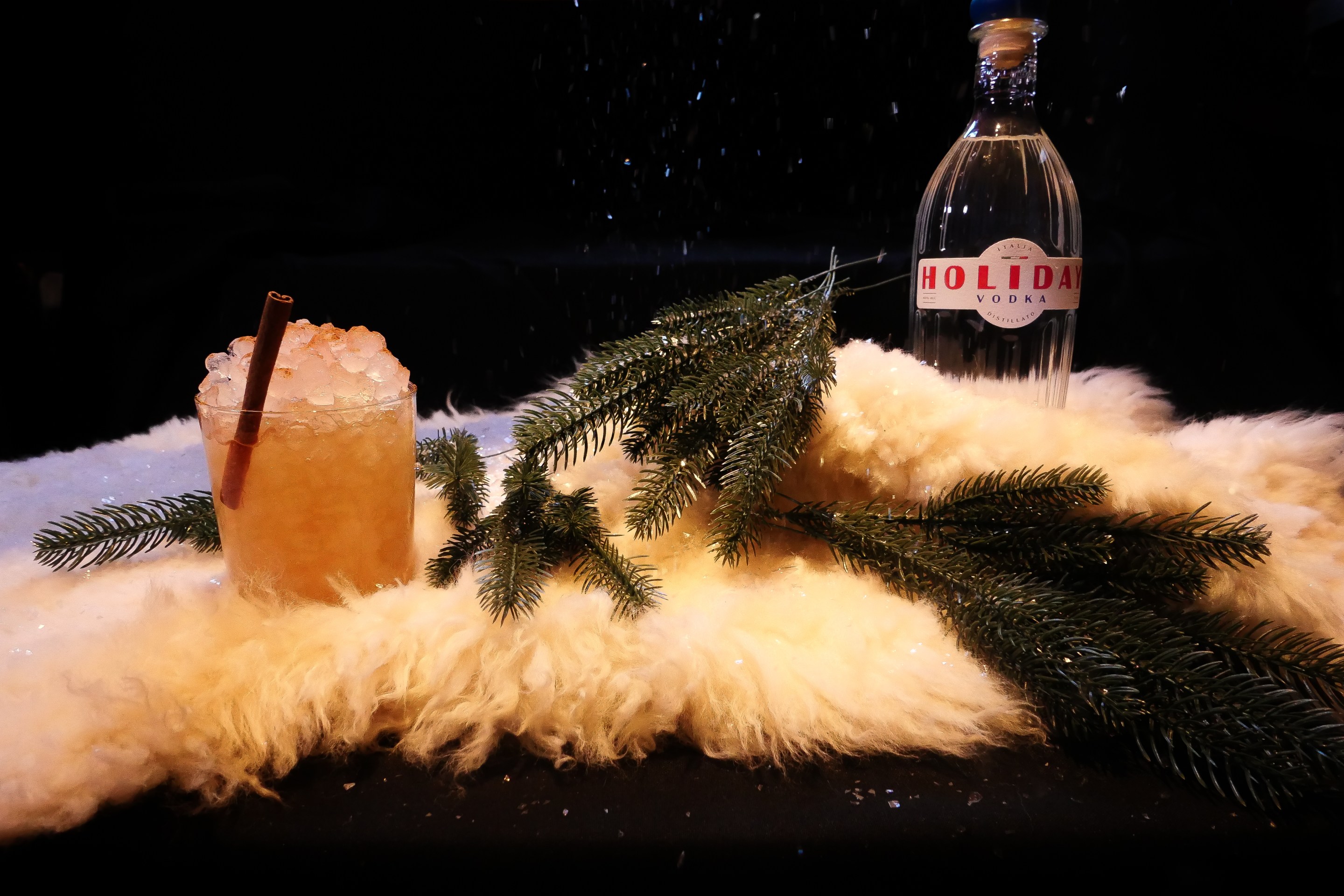 The Après Italiano cocktail from Holiday Vodka and Pearl Box, served with citrus, spice and a touch of bitterness