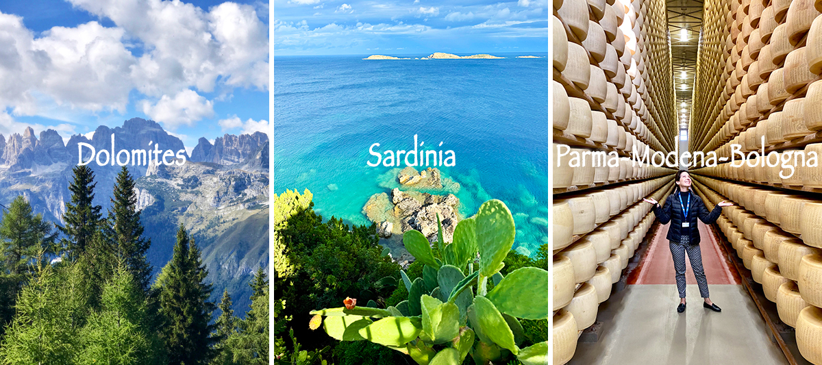 The three Italian regions of Deborah Dal Fovo's upcoming tours.