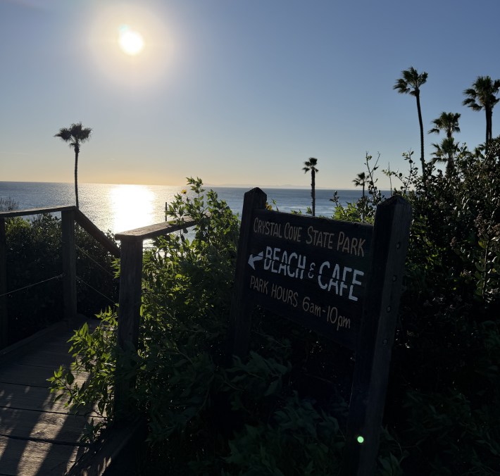 Golden hour at Crystal Cove State Park.