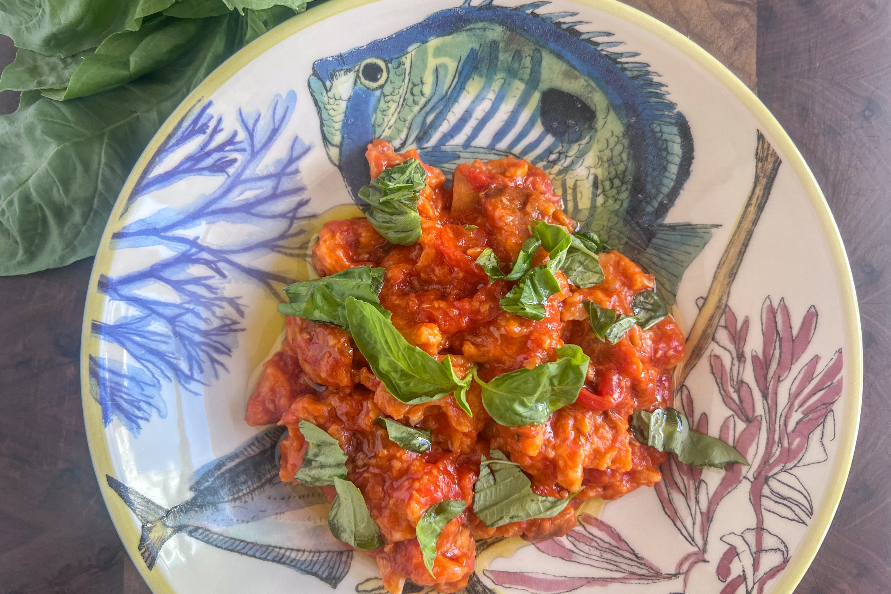 A classic Tuscan pappa al pomodoro served simply