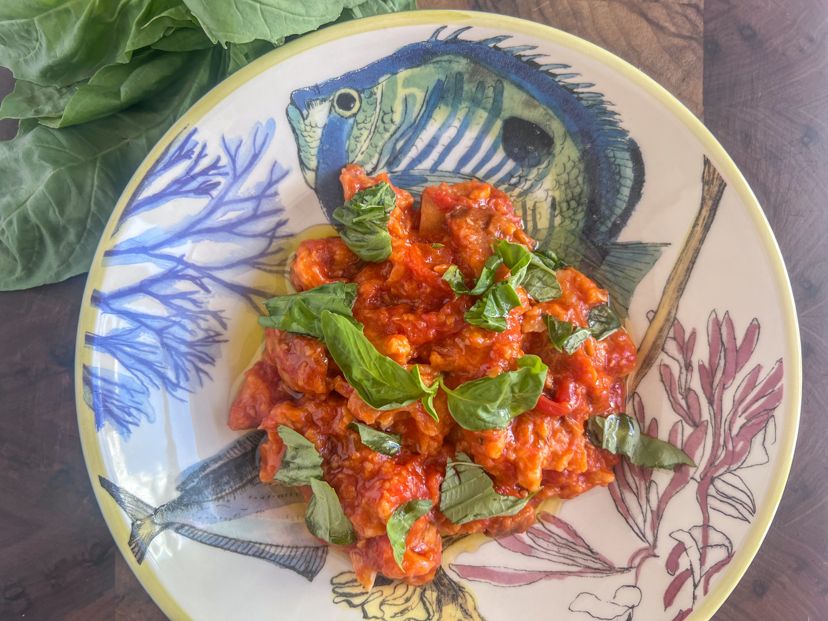 A classic Tuscan pappa al pomodoro served simply