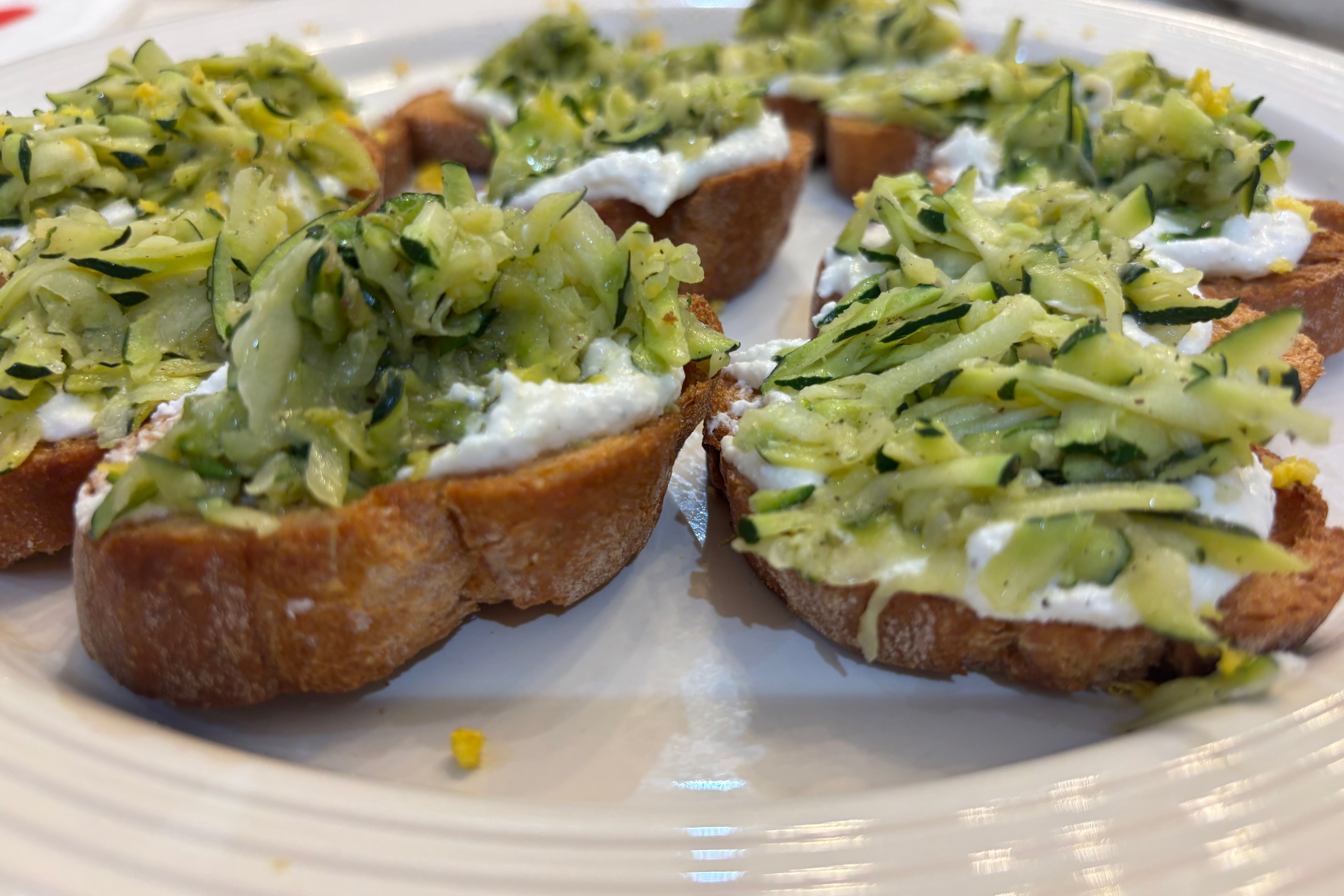 Spring Zucchini Bruschetta by Lowcountry Bella.