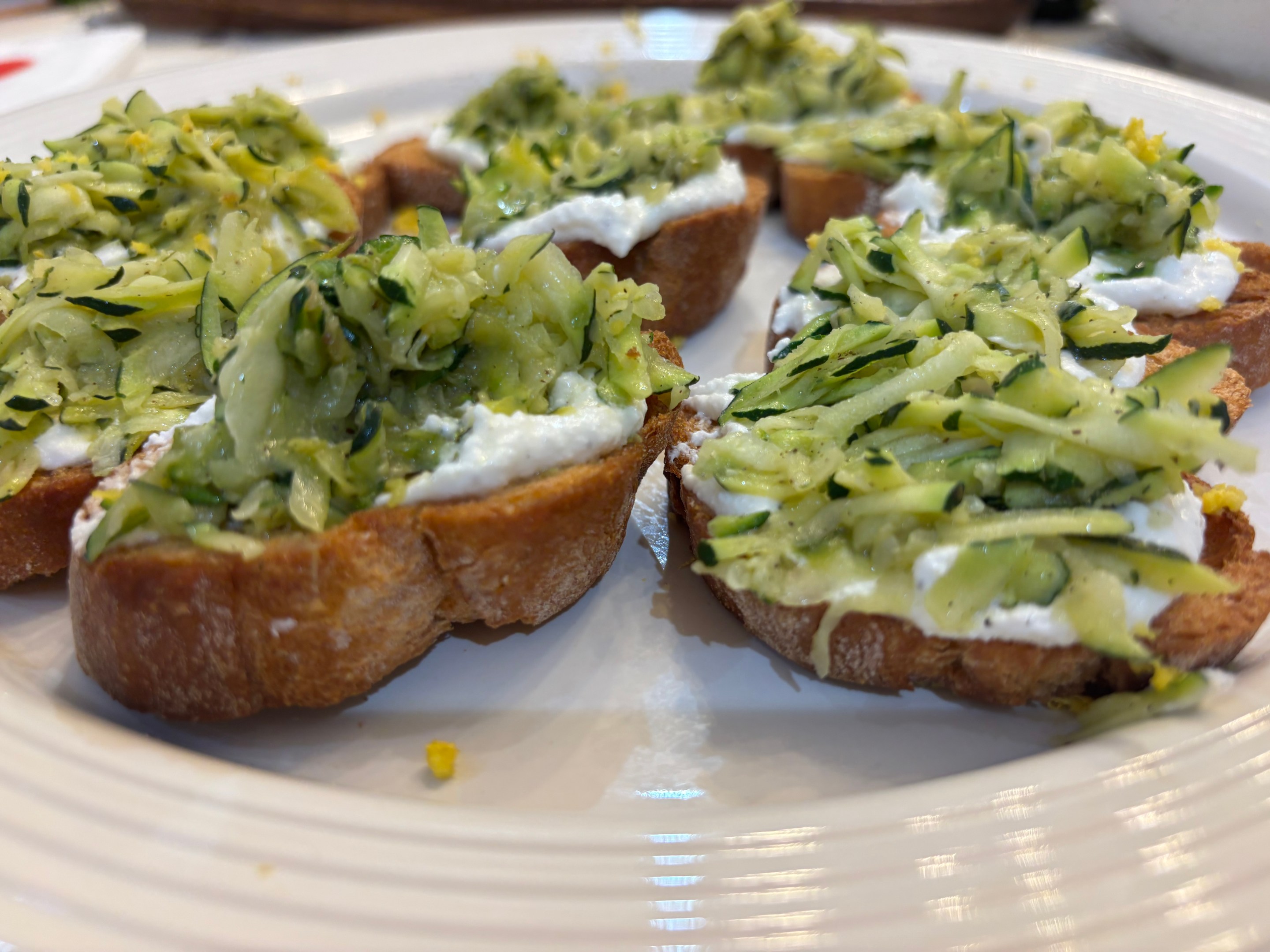 Spring Zucchini Bruschetta by Lowcountry Bella.