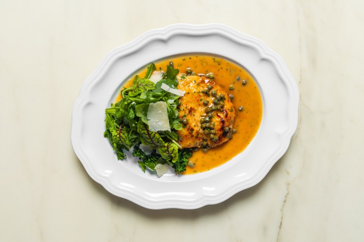 Chicken Marsala at Viamara. Photo credit: Chad Montano