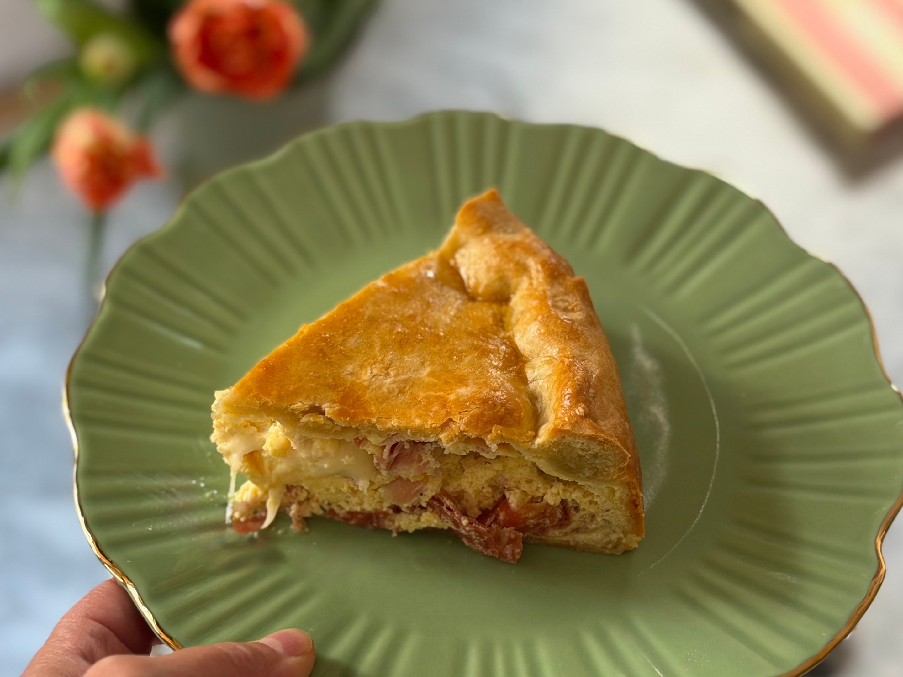 A slice of Pizza Rustica from Joanna Moeller.