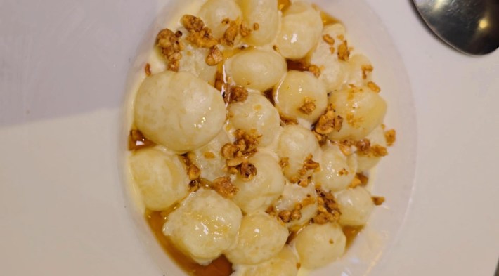 Homemade potato gnocchi at San Carlo Osteria Piemontese.