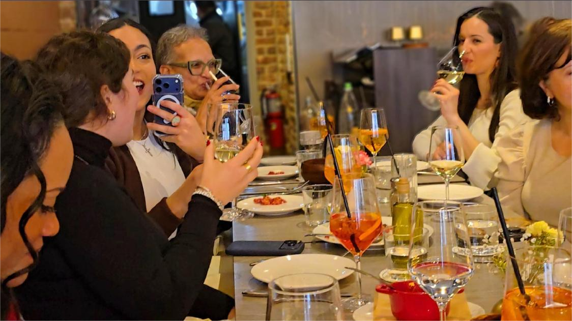 Some of the influencers at the San Carlo Osteria Piemontese lunch hosted by Appetito.