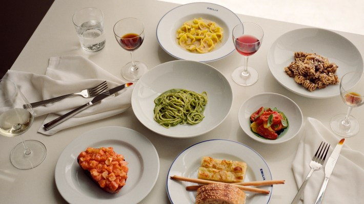 A spread of handmade pastas, antipasti, and house breads served at Emilia in Philadelphia.Photo credit: Lucia Bell-Epstein