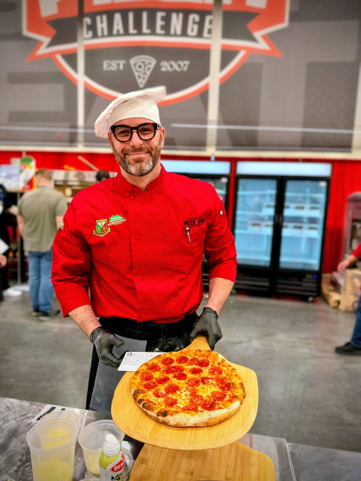 Boris Bérard at the 2026 International Pizza Expo in Las Vegas, where ORA-1929 placed in the top 25 worldwide.