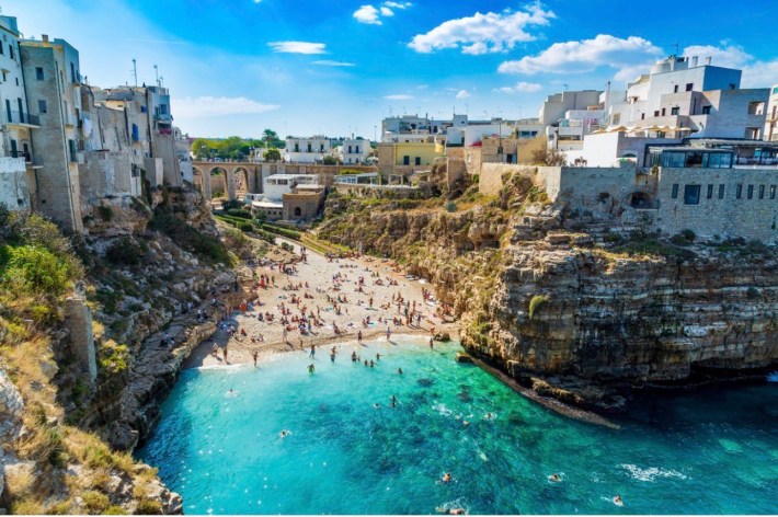 The coastline of Puglia.