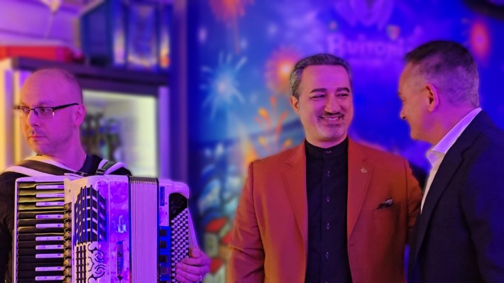 Appetito's Andrew Cotto, far right, with Luciano the Monarch and his accompanist.