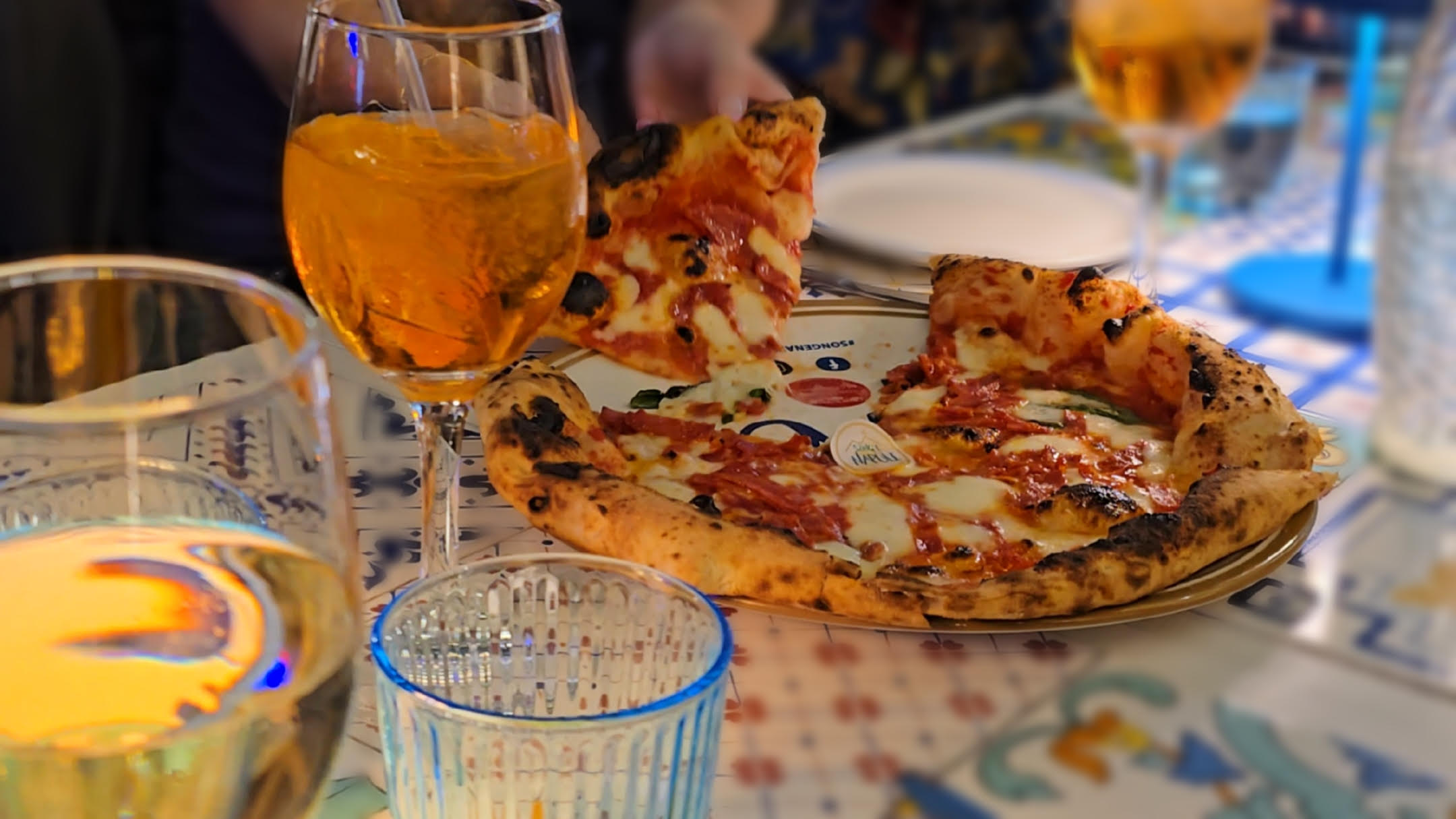 A Neapolitan pizza.