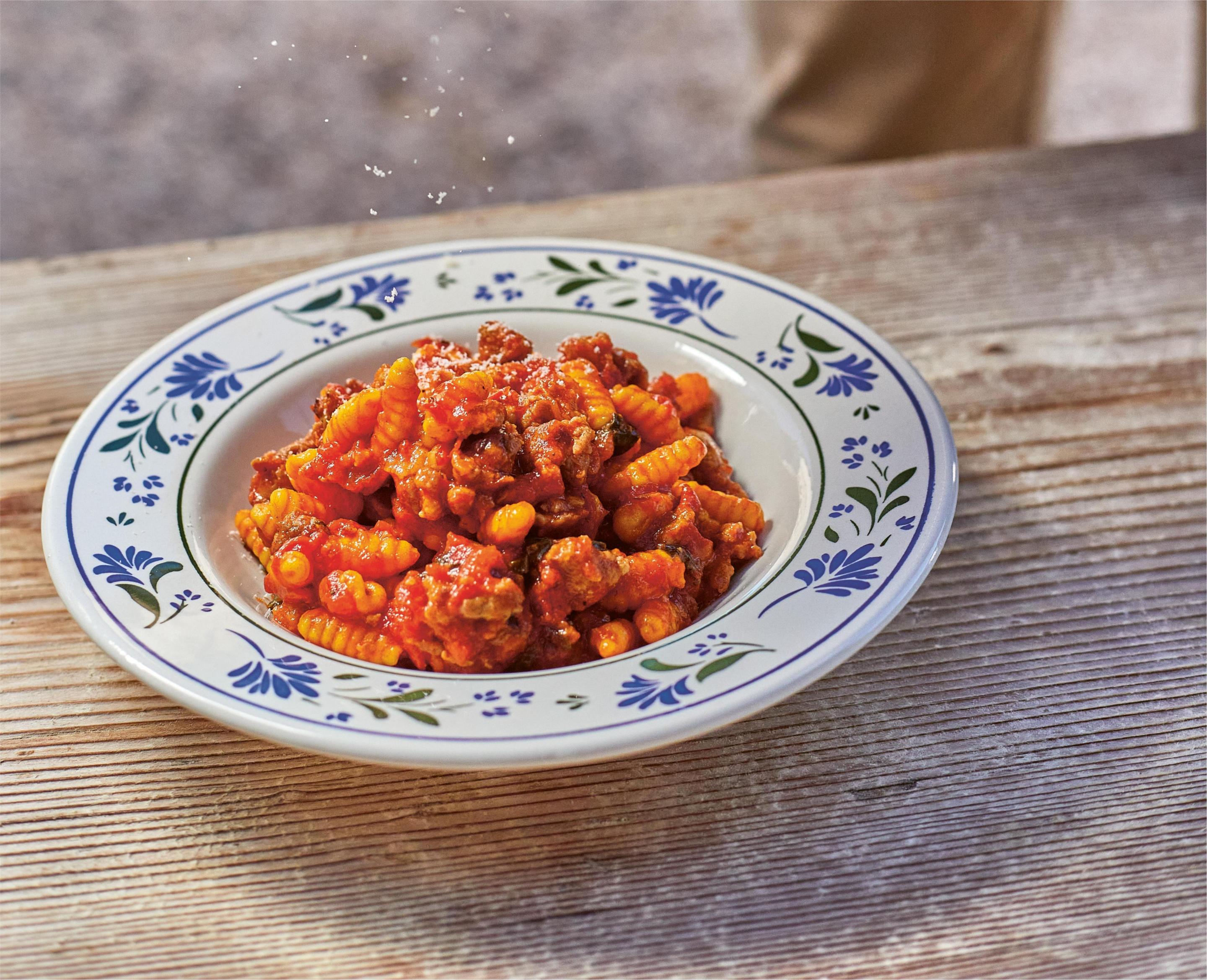 (Sardinian Gnocchi with Sweet Sausage Ragu)