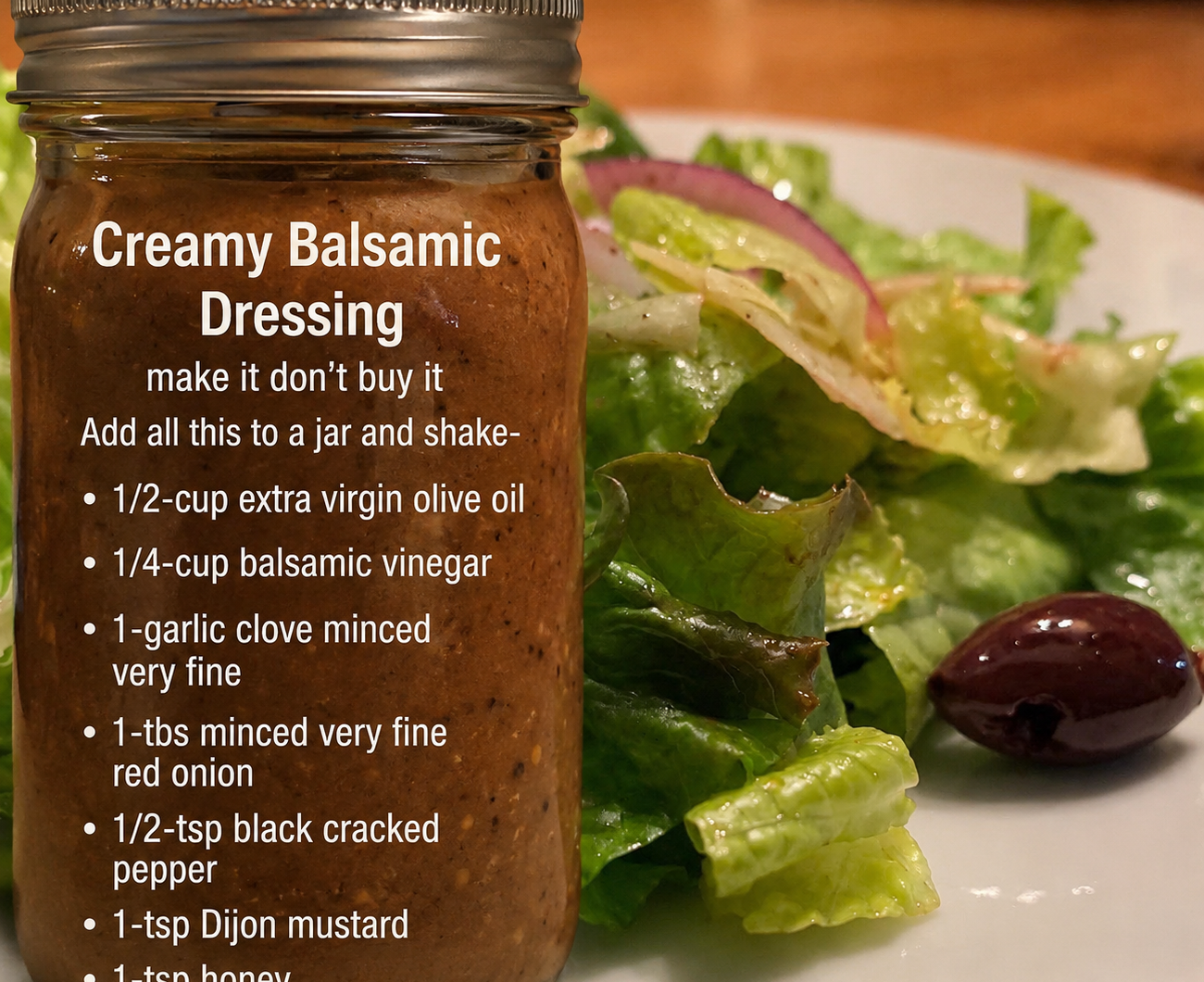 Creamy Balsamic Dressing