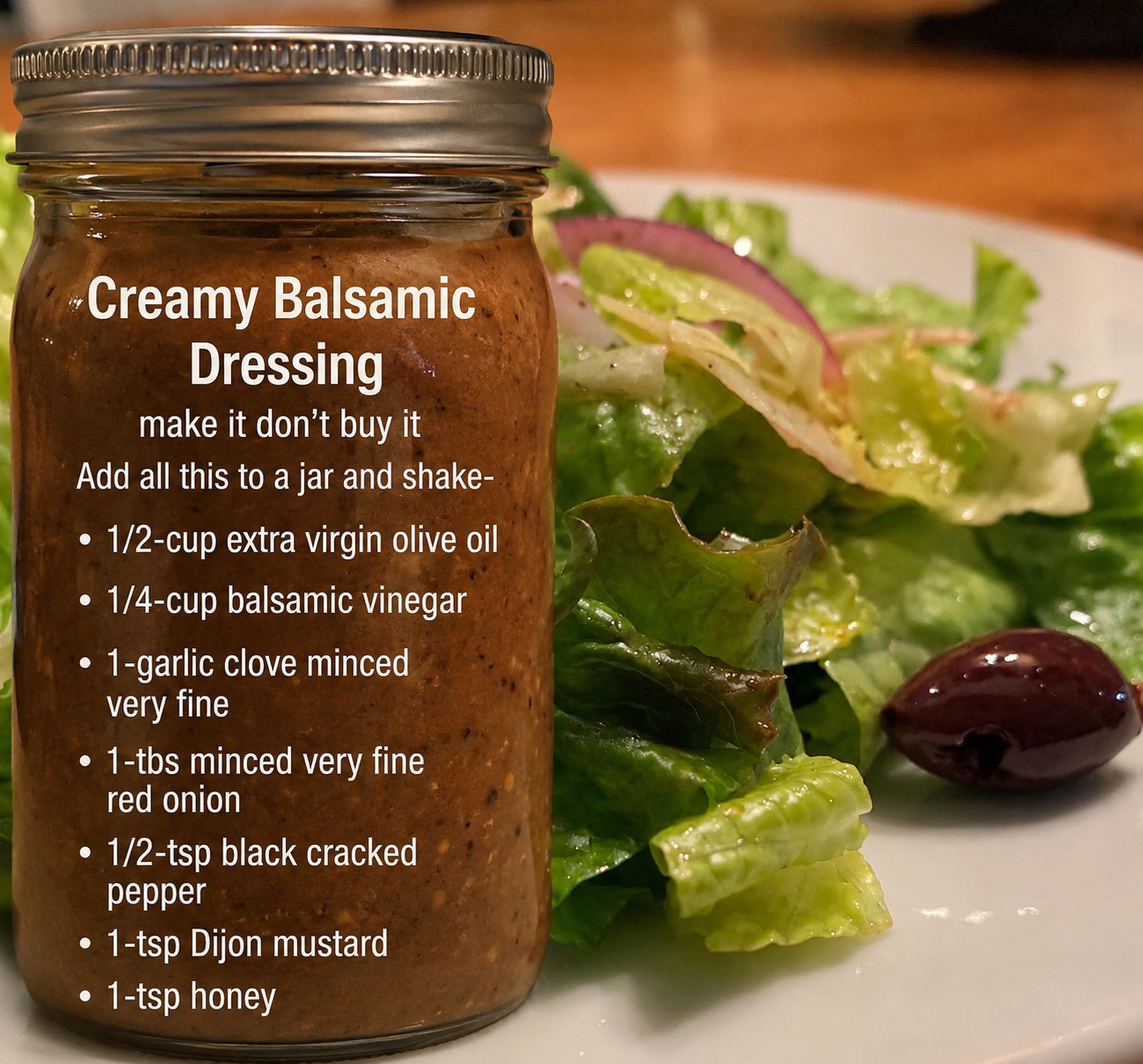 Creamy Balsamic Dressing by Daniel Mancini.