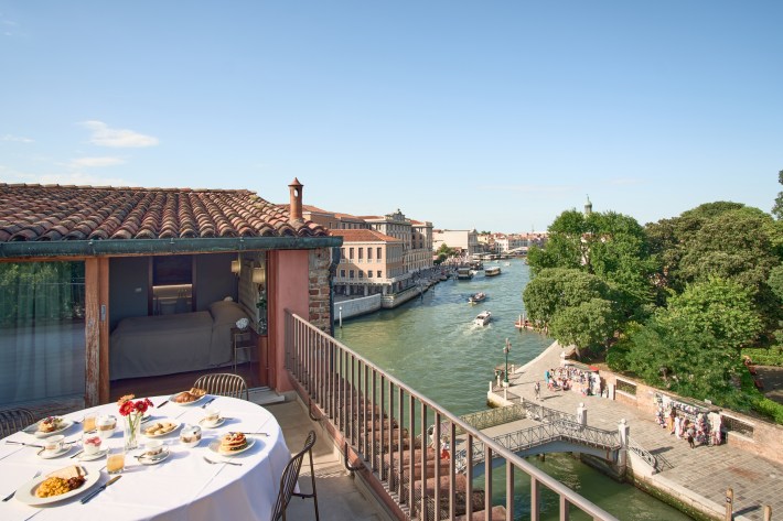 The view from the private terrace of a junior suite at Hotel Santa Chiara.