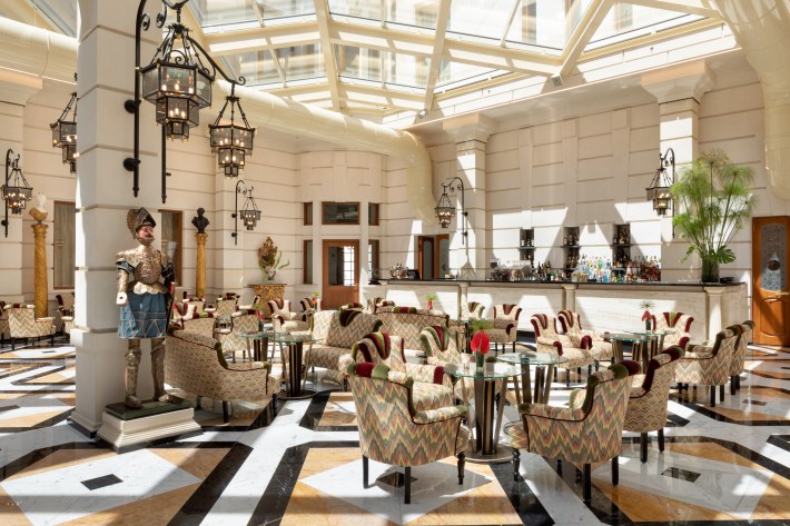 Breakfast dining room at Ortea Palace luxury hotel in Sicily