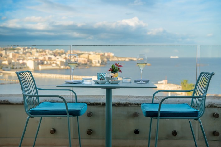 Harbor view from Ortea Palace overlooking Porto Piccolo and Ortigia