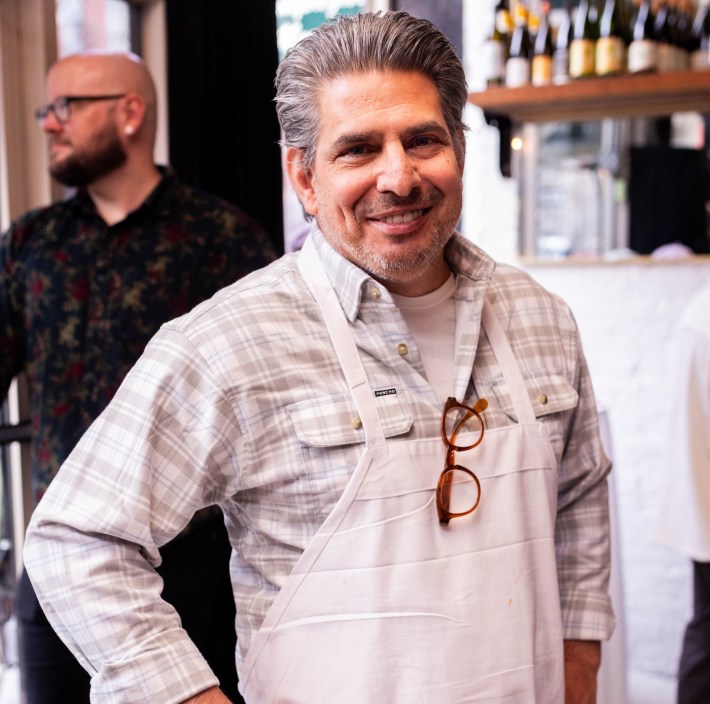 Chef Joey Campanaro inside The Little Owl restaurant.