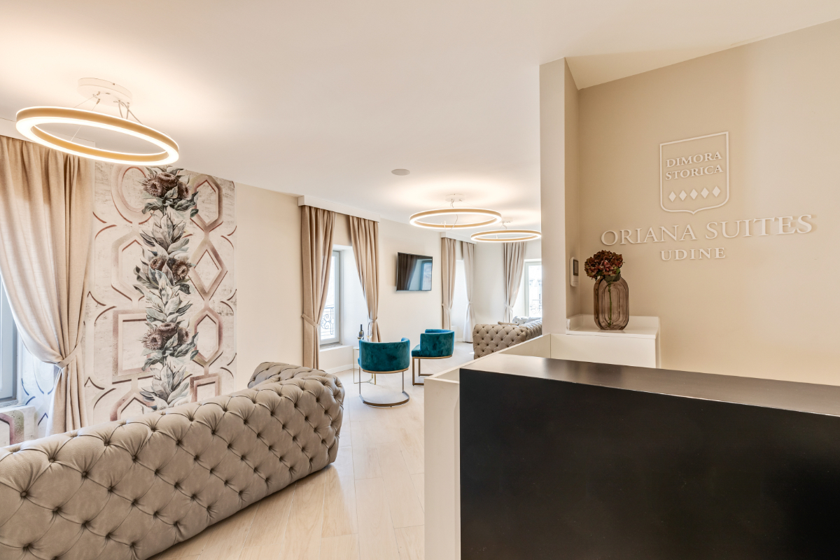 he sophisticated reception area at Oriana Homèl Udine