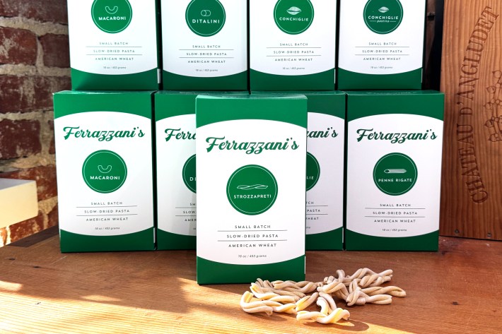 Ferrazzani’s small-batch, slow-dried pasta is available in a variety of shapes and sizes, ready to ship to customers nationwide.