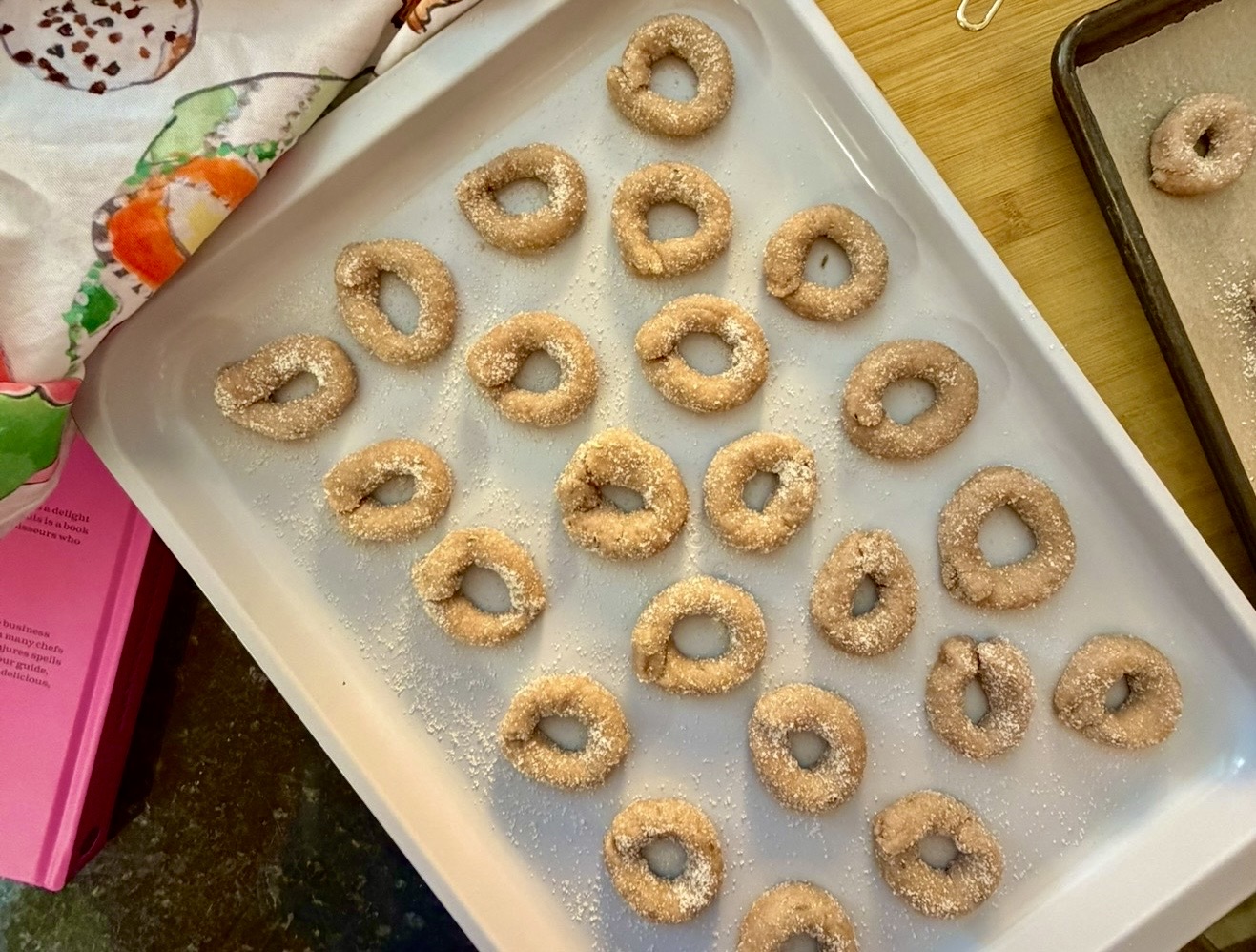 Biscotti al vino ready for the oven.