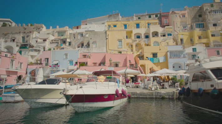 the colorful port of Marina di Coricella in Procida. (National Geographic)