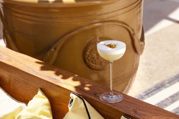 Signature cocktail served at La Vigie Monte-Carlo.