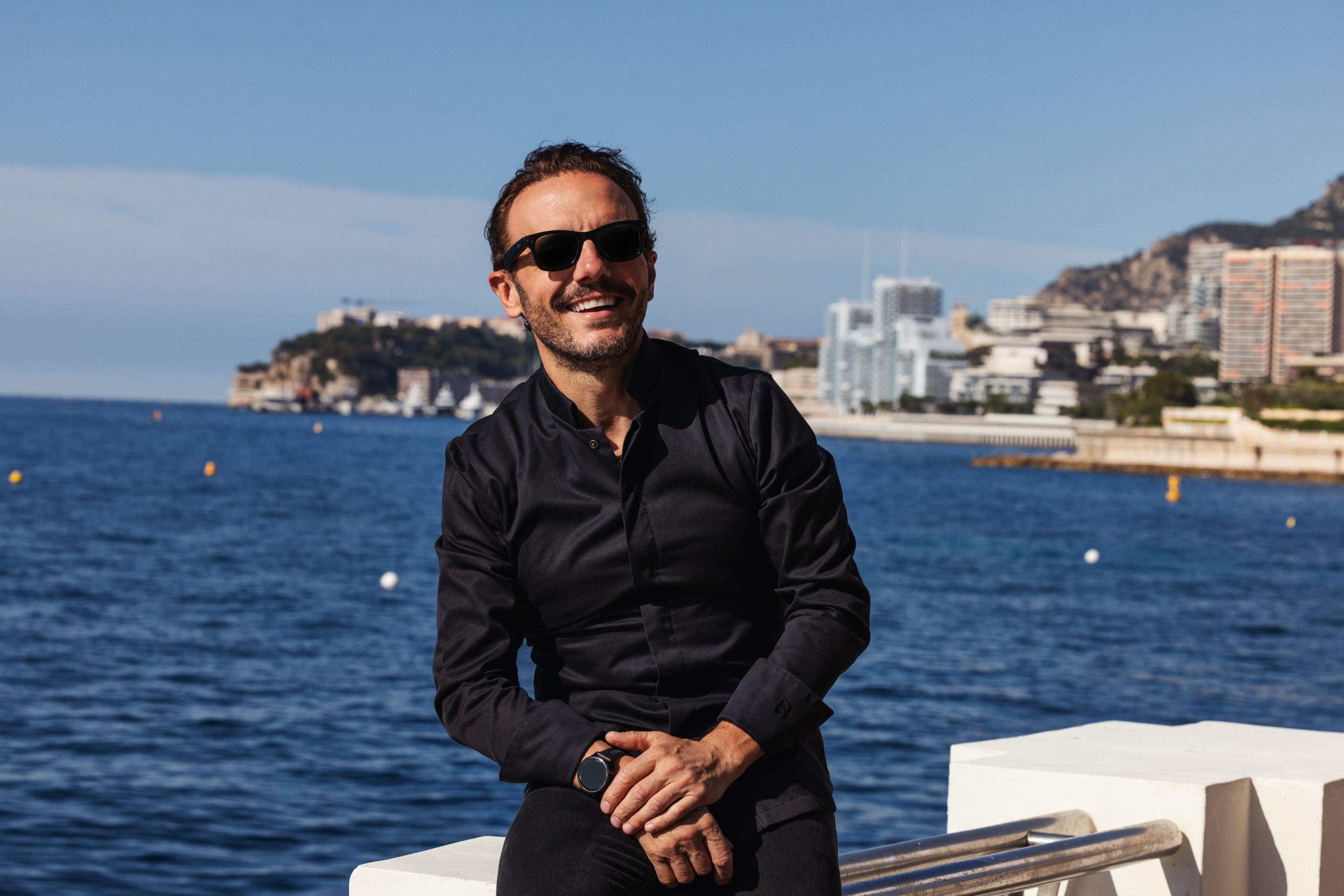 Chef Simone Zanoni at La Vigie restaurant in Monaco.