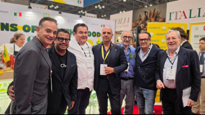 Appetito's Andrew Cotto (far left) with panelists and organizers of the BEYOND DIETS panel at the Summer Fancy Food Show 2026.