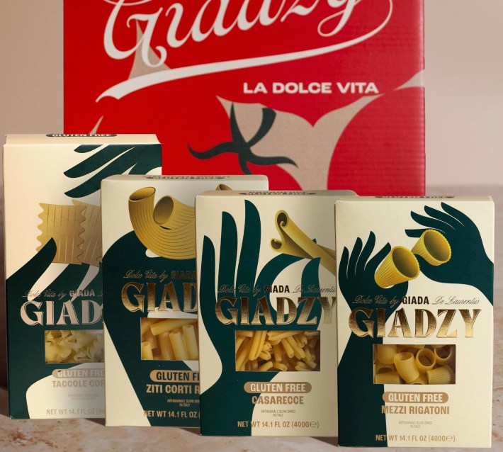 Giadzy gluten-free Italian pasta gift box with assorted pasta shapes