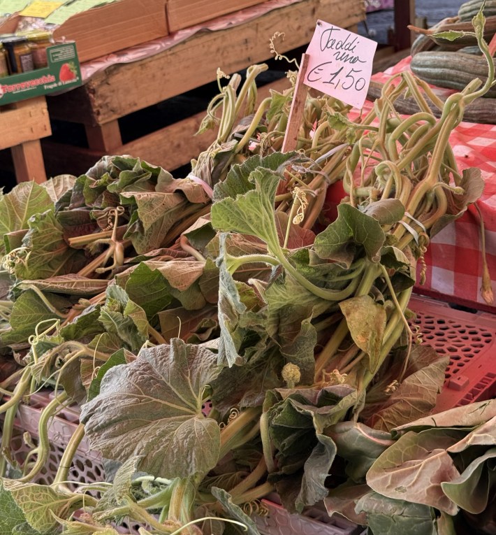 Fresh tenerumi for sale at a Sicilian market.
