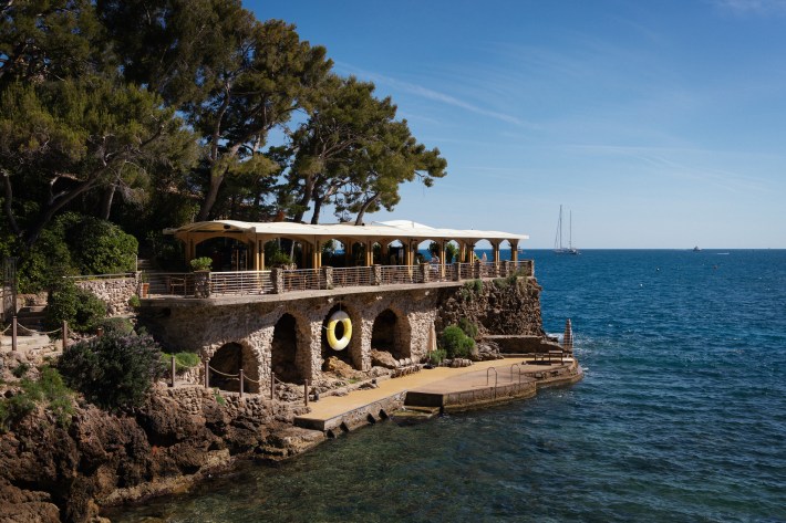 La Vigie restaurant at Monte-Carlo Beach overlooking the Mediterranean in Monaco.