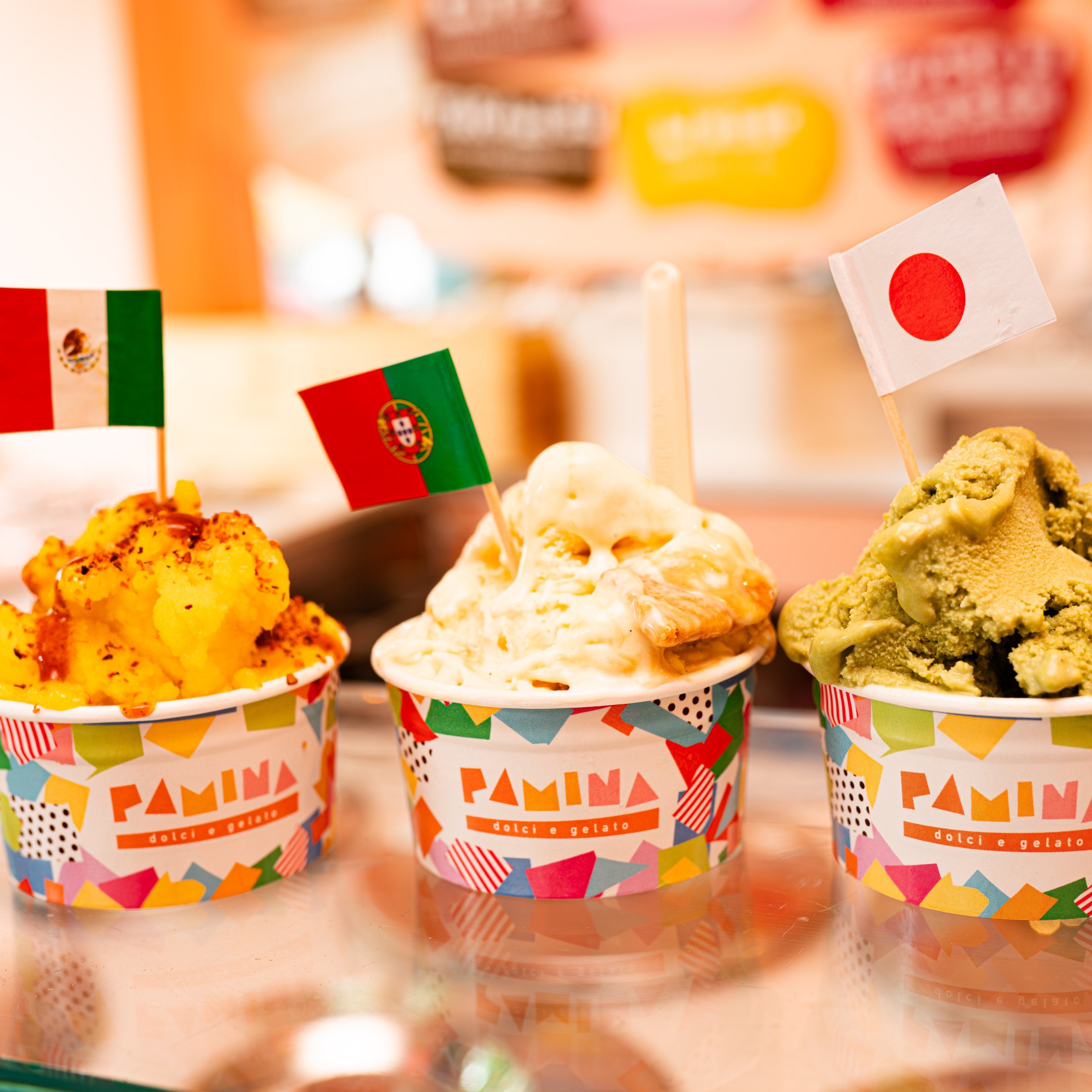 World Cup-inspired gelato flavors at Pamina Dolci e Gelato
