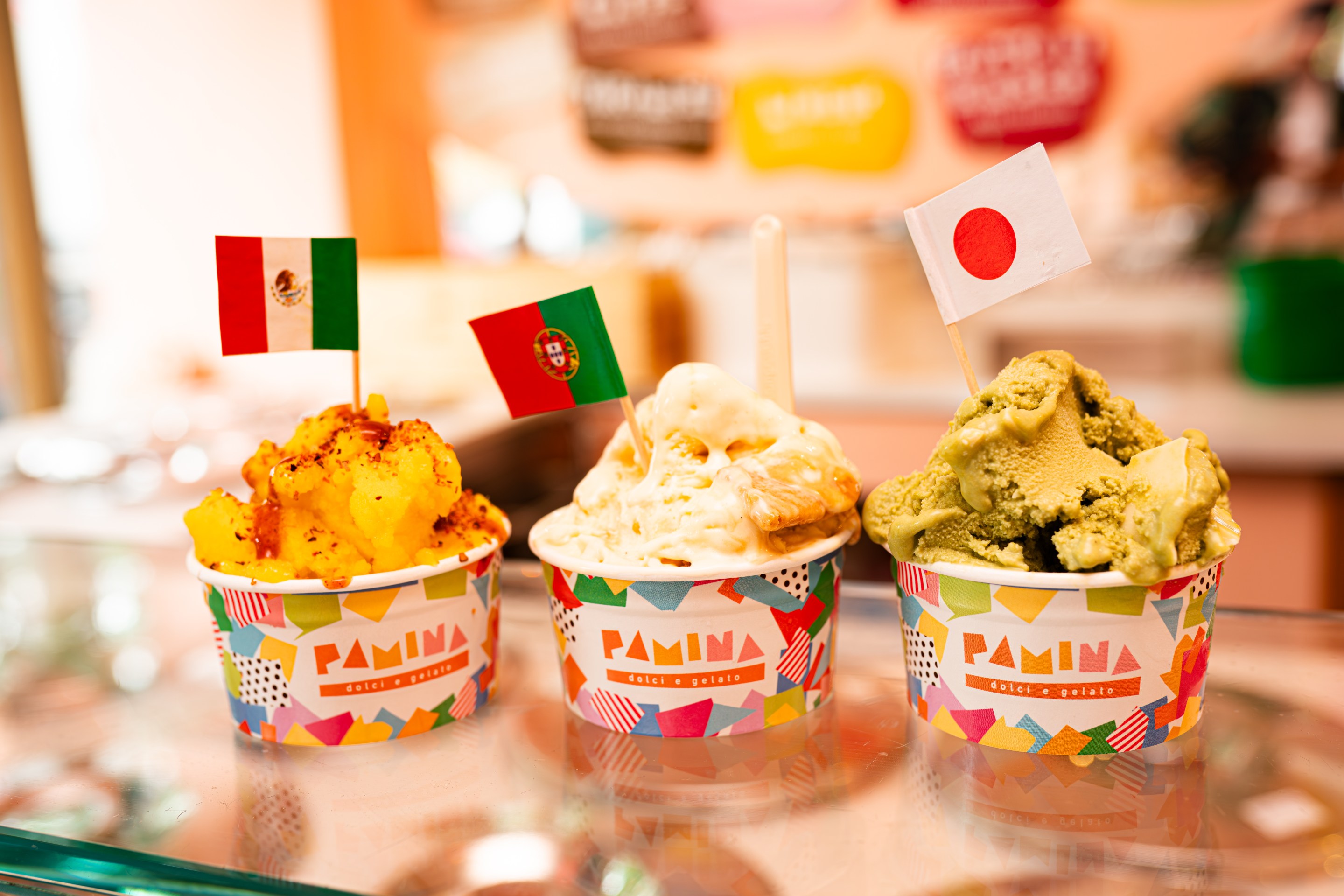 World Cup-inspired gelato flavors at Pamina Dolci e Gelato