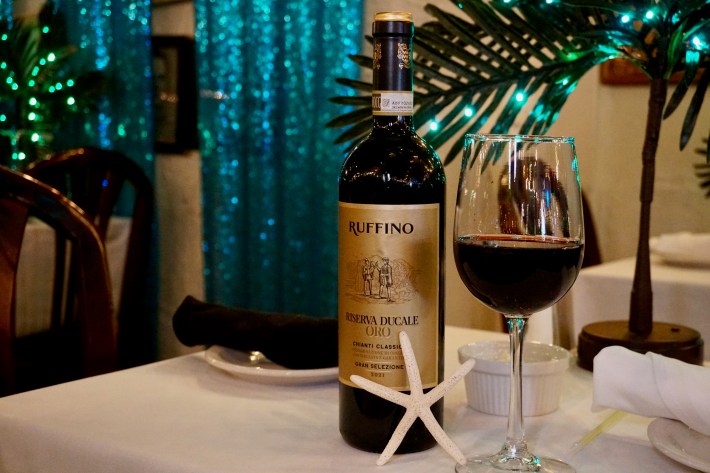 A bottle of Ruffino.
