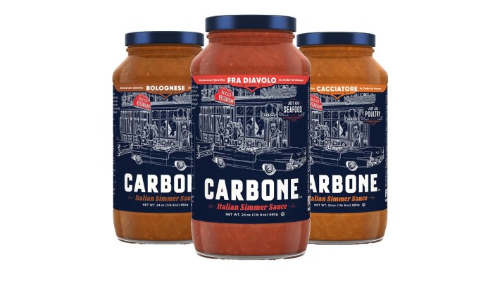 Carbone Italian simmer sauces including Bolognese, Fra Diavolo and Cacciatore.
